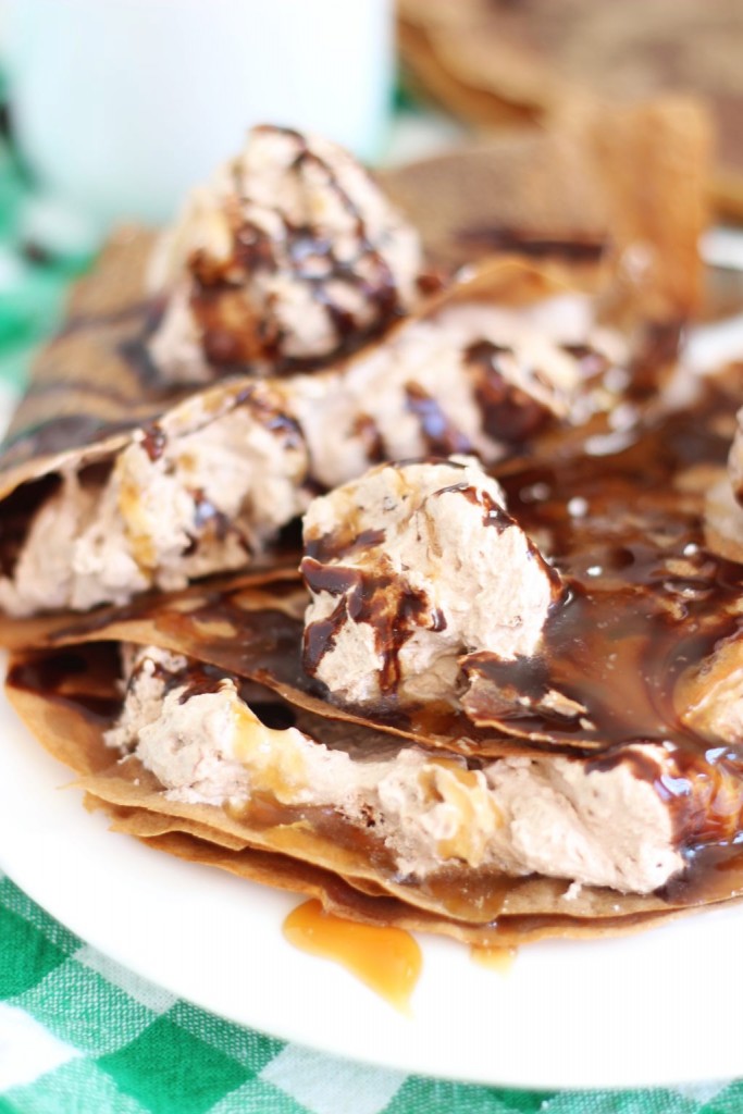 espresso crepes with guinness cream and caramel sauce 11