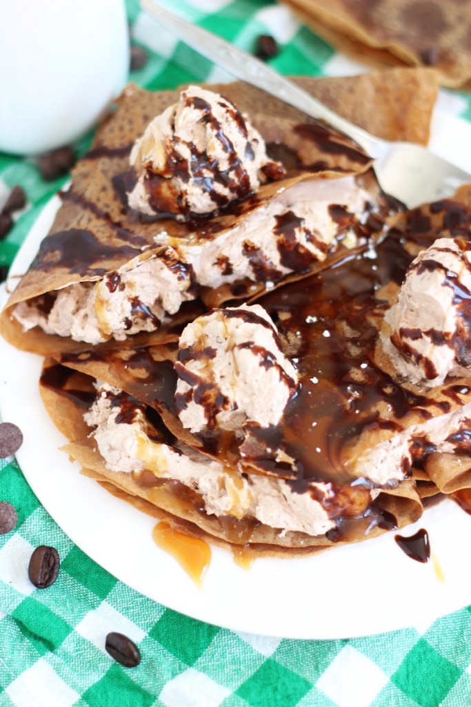 espresso crepes with guinness cream and caramel sauce 2