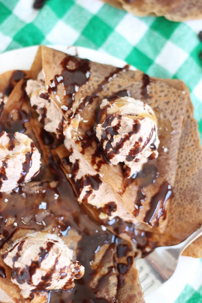 espresso crepes with guinness cream and caramel sauce 7