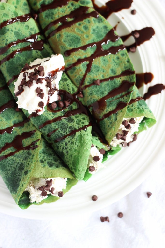 green velvet crepes with bailey's chocolate chip cheesecake filling 12