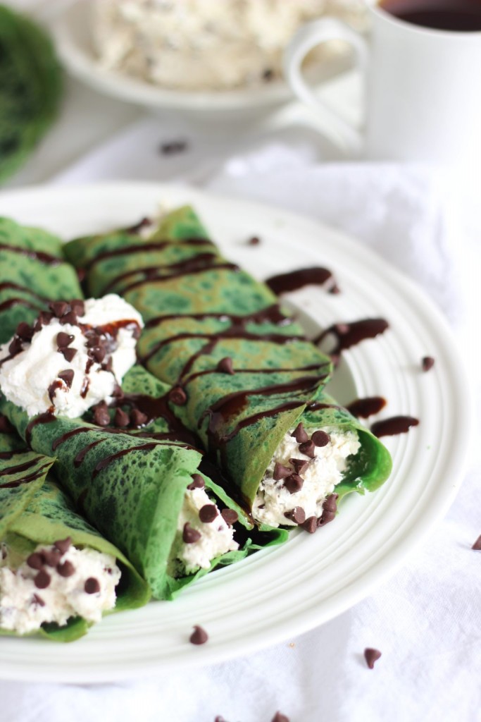 green velvet crepes with bailey's chocolate chip cheesecake filling 7