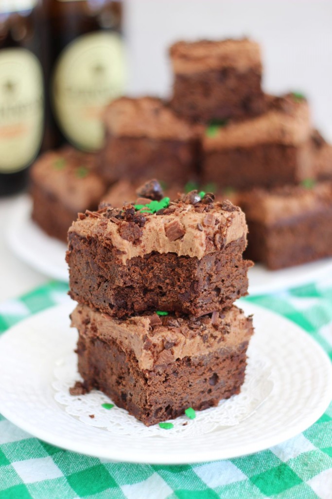 Guinness Brownies with Mocha Frosting