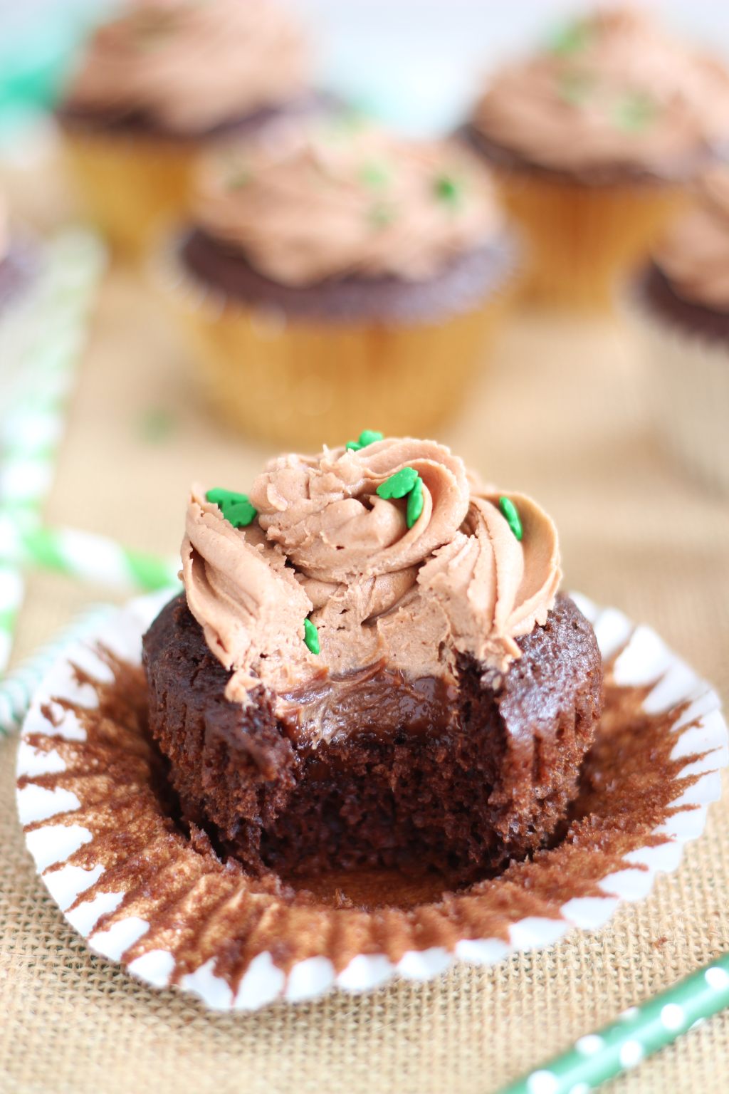 Guinness Chocolate Truffle Cupcakes with Bailey&amp;#39;s Frosting