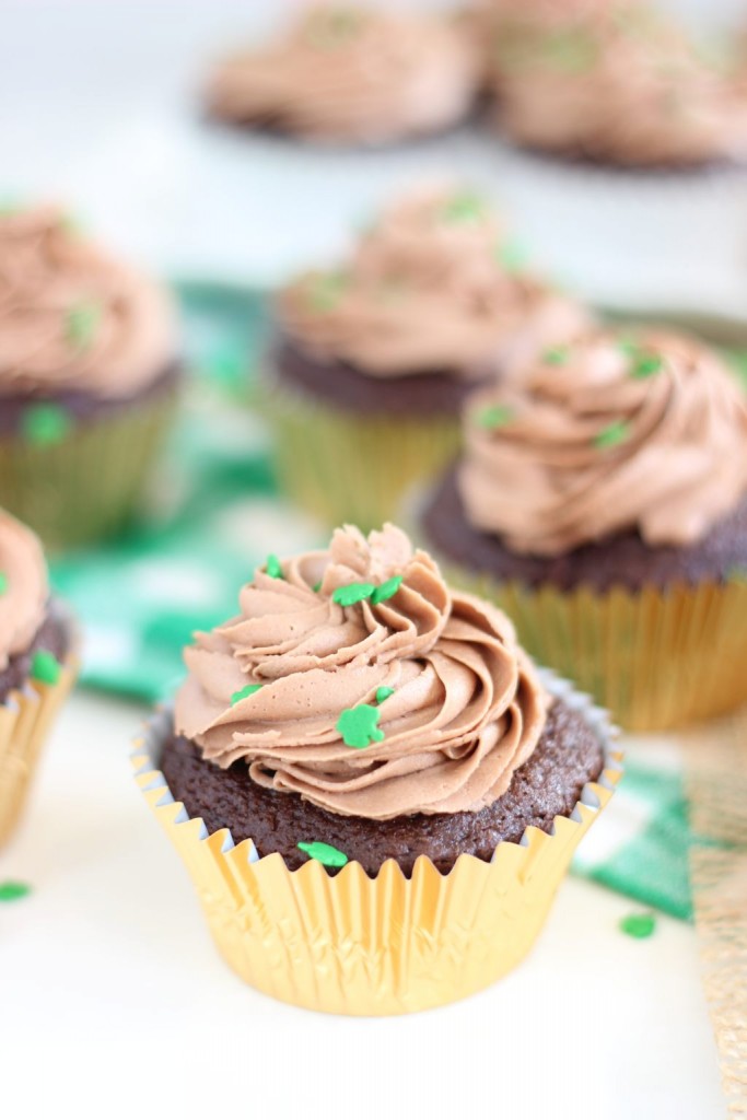 guinness chocolate truffle cupcakes with bailey's frosting 4