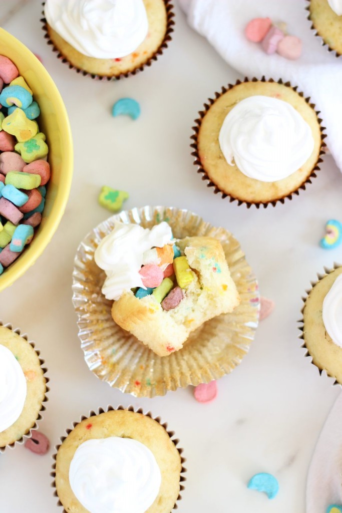 lucky charms cupcakes with marshmallow frosting 16