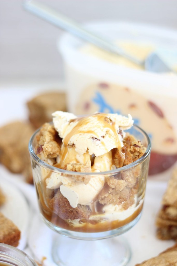 Maple Pecan Blondie Sundae Parfaits.