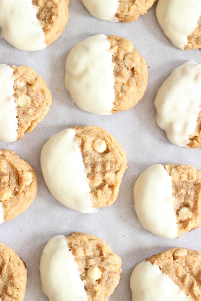 white chocolate dipped peanut butter cookies 7