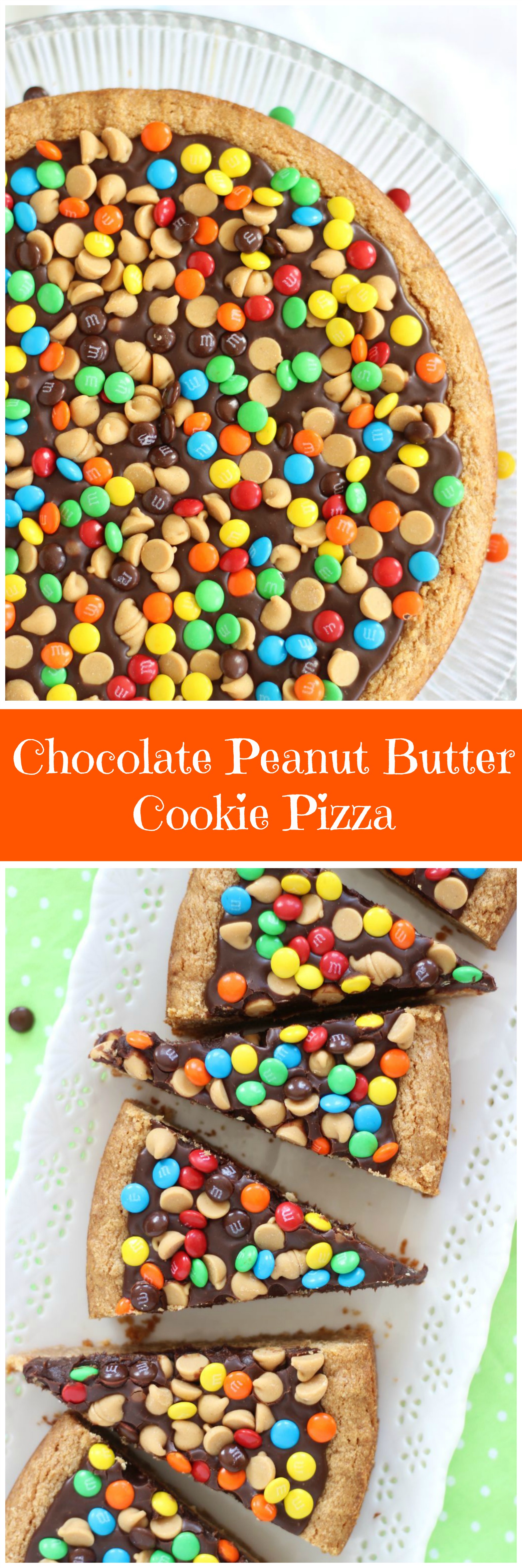 Chocolate Peanut Butter Cookie Pizza