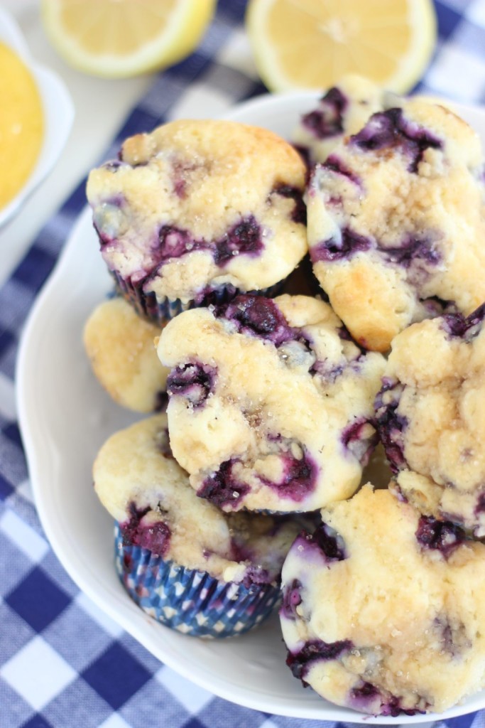 lemon blueberry cheesecake muffins with lemon glaze 10