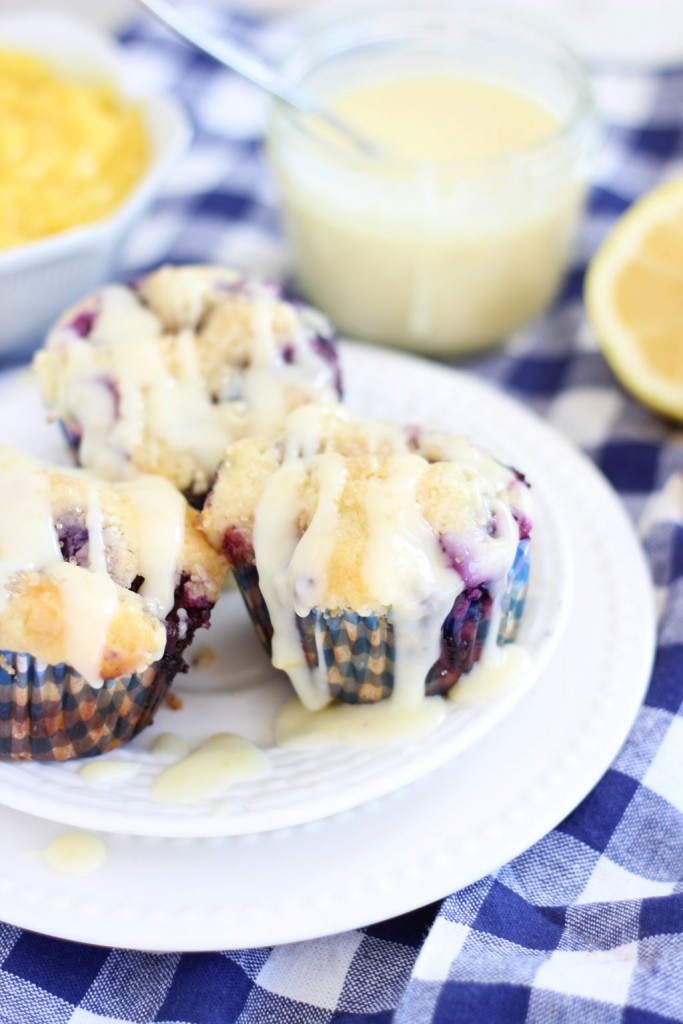 lemon blueberry cheesecake muffins with lemon glaze 13