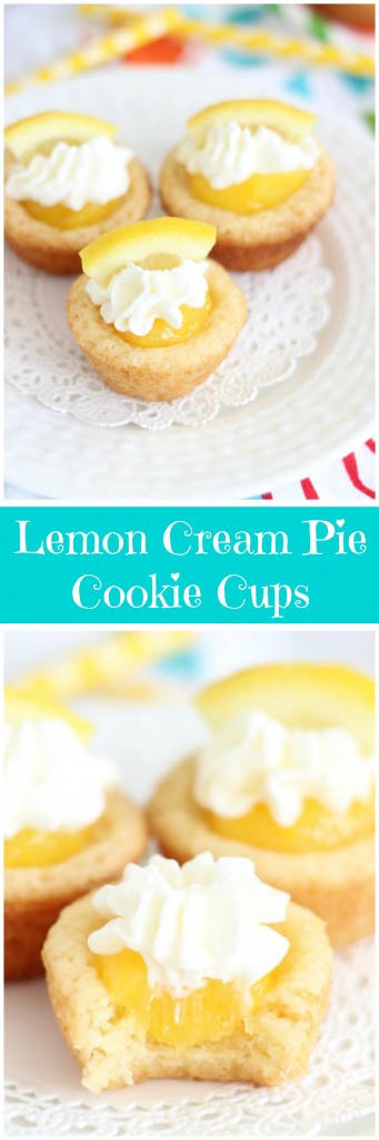 lemon cream pie cookie cups pin