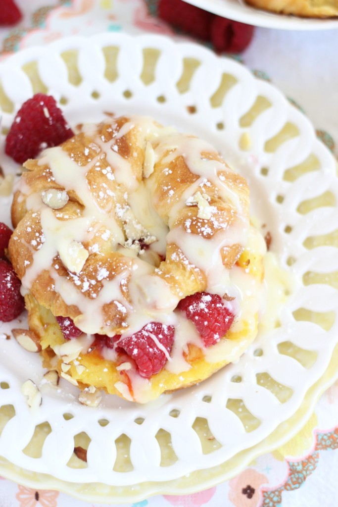 lemon raspberry almond croissant french toast 11