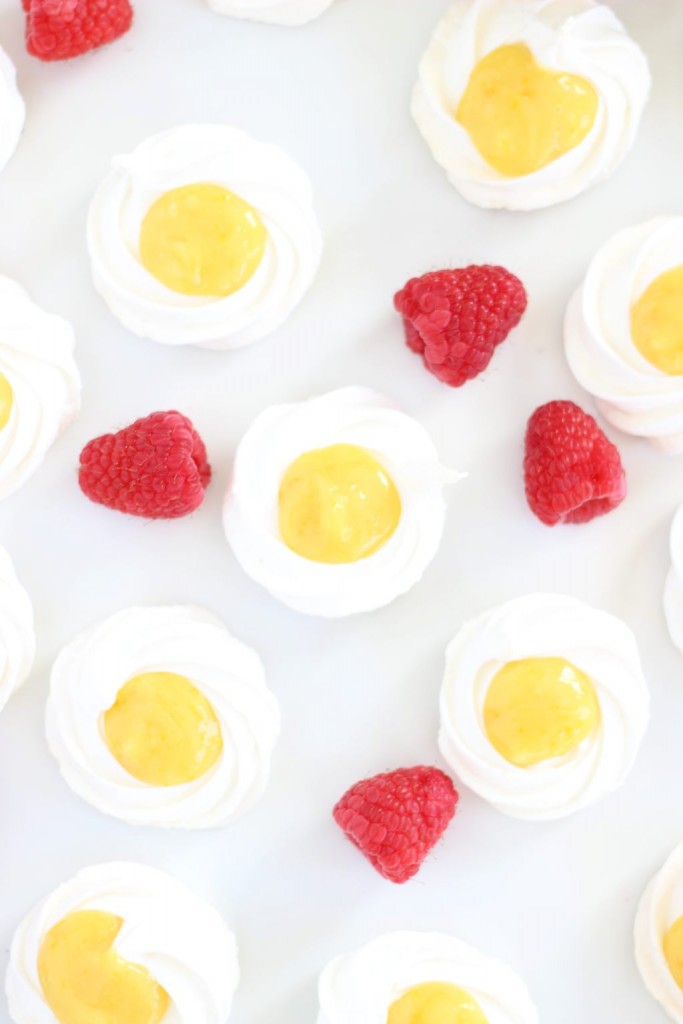 meringue nests with orange curd and raspberries 8