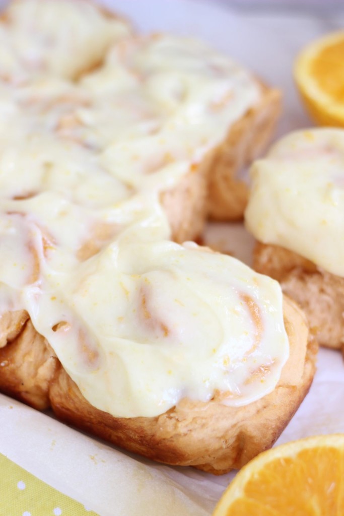 orange sweet rolls with orange cream cheese glaze 11