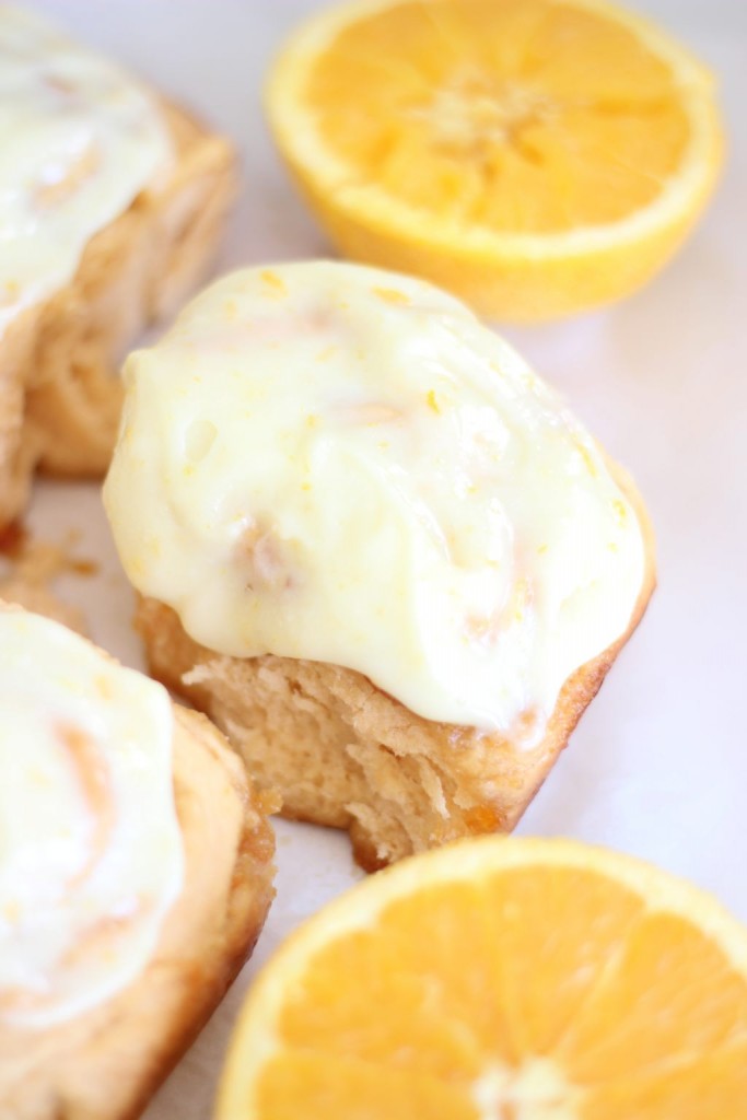 orange sweet rolls with orange cream cheese glaze 12