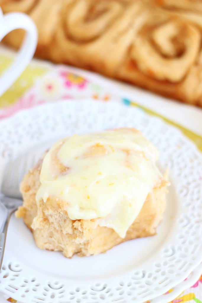 orange sweet rolls with orange cream cheese glaze 16