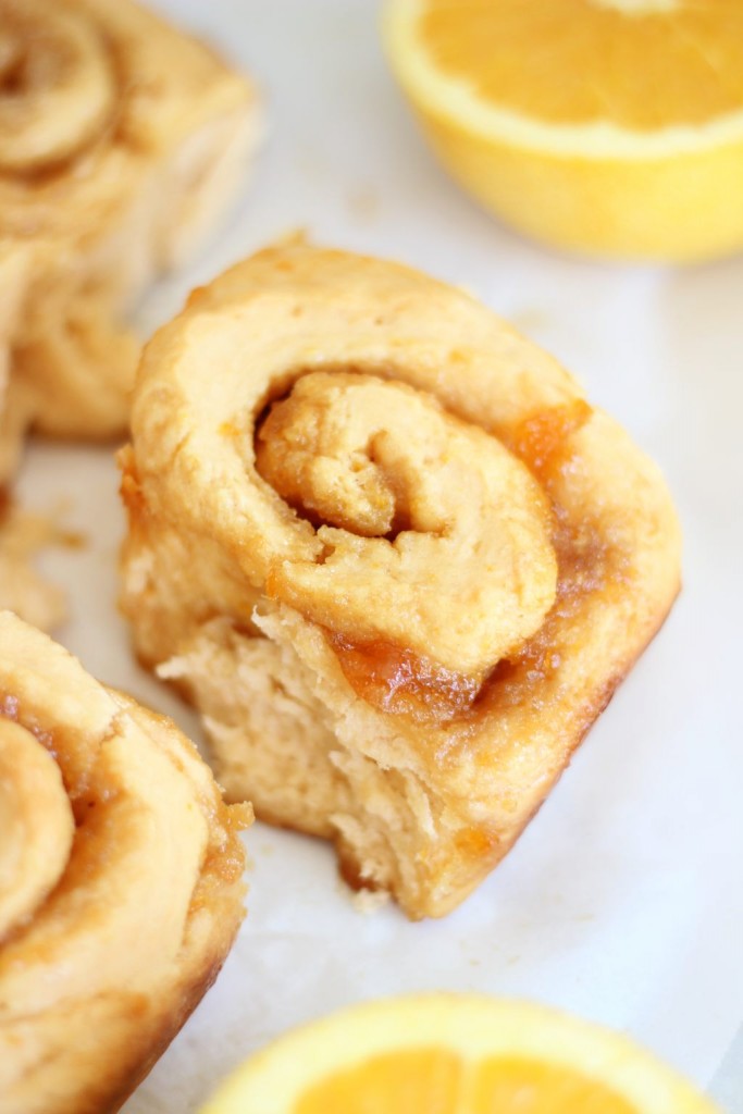 orange sweet rolls with orange cream cheese glaze 6