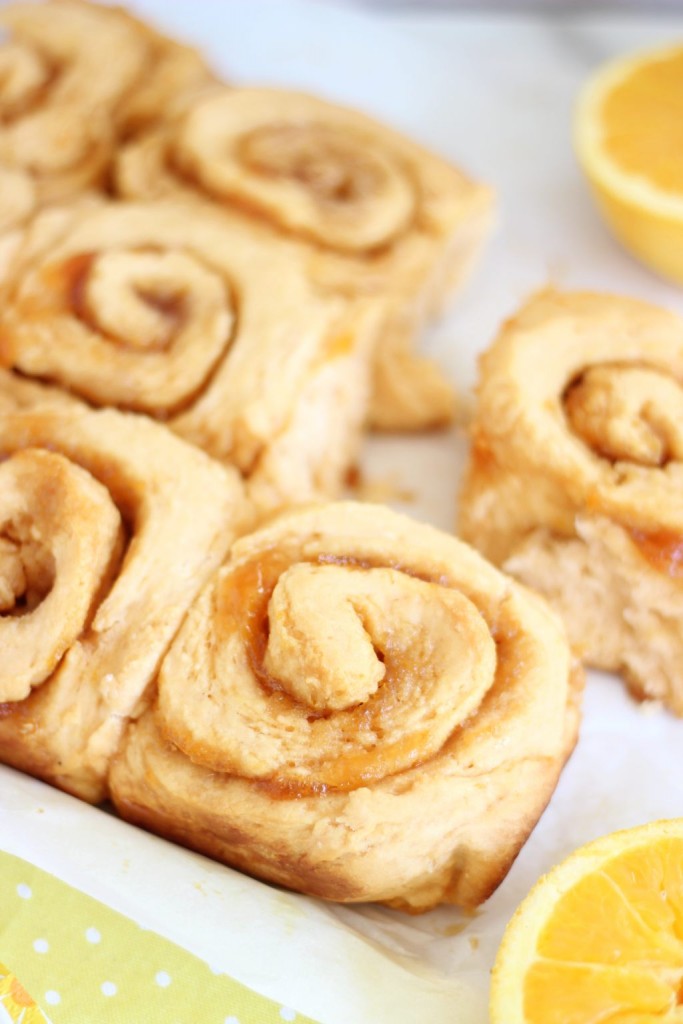 orange sweet rolls with orange cream cheese glaze 8