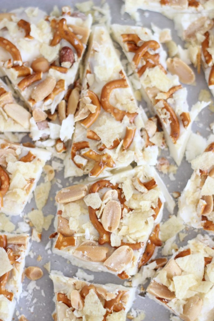 caramel pretzel salted peanut potato chip bark 3