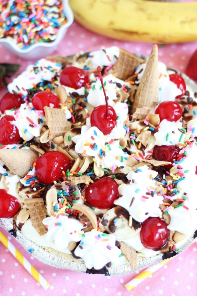 no bake banana split pie 12