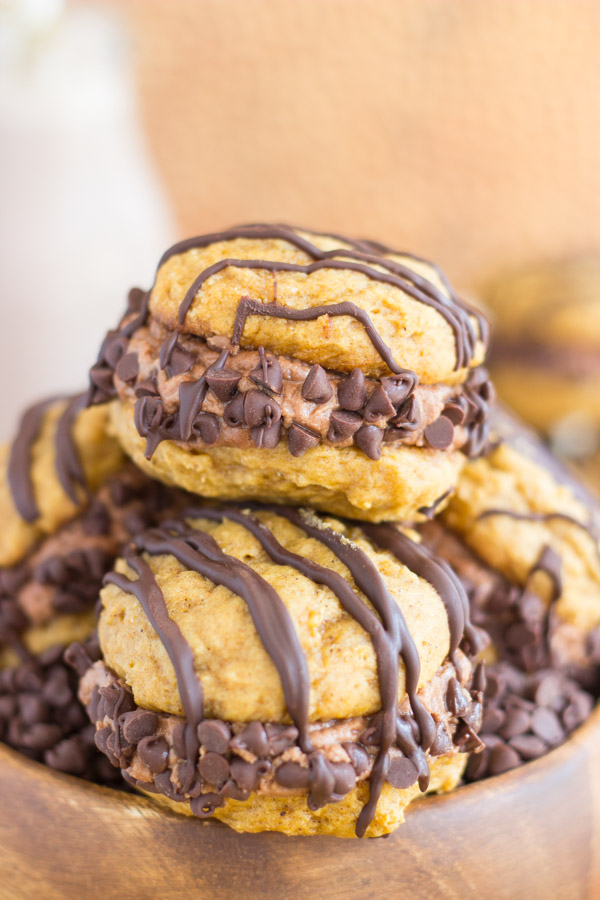 Pumpkin Nutella Whoopie Pies - The Gold Lining Girl