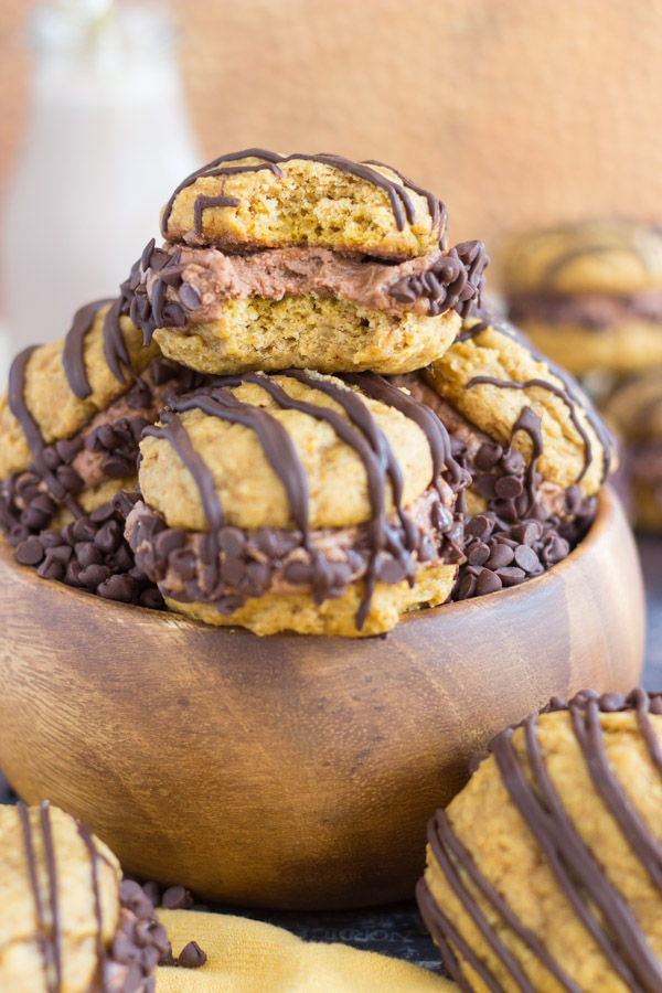 Pumpkin Nutella Whoopie Pies - The Gold Lining Girl