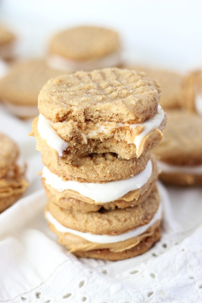 fluffernutter cookie sandwiches 15