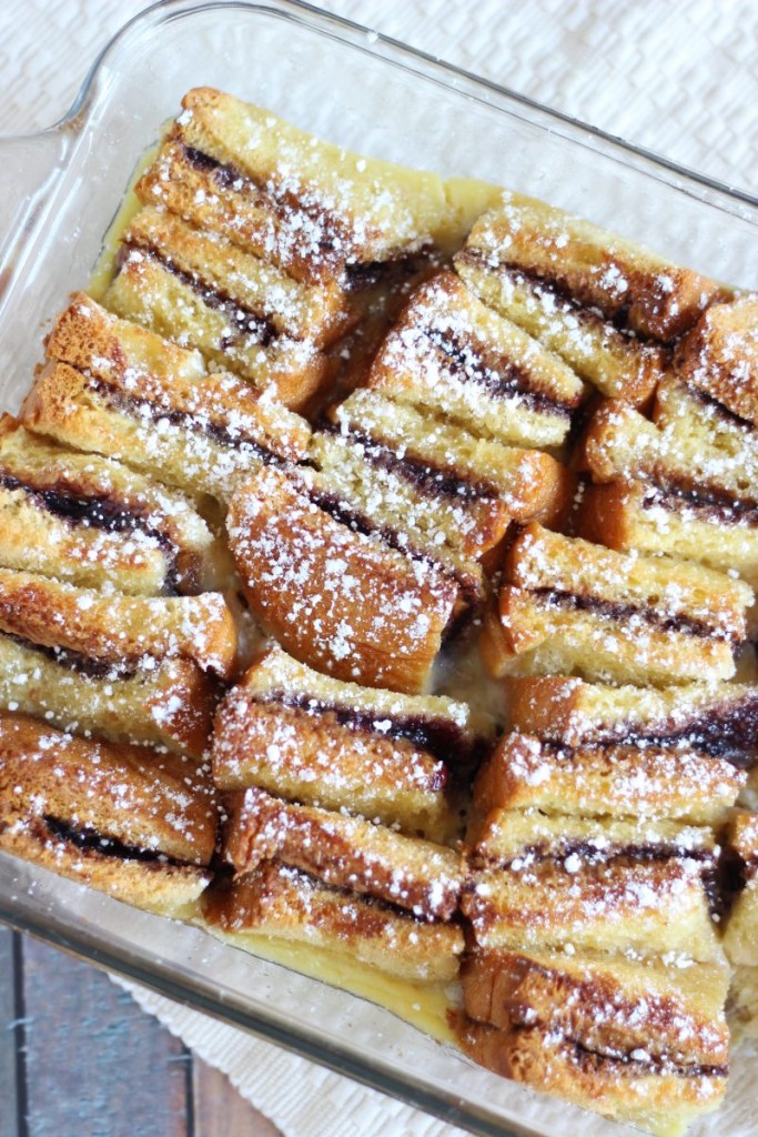 peanut butter & jelly bread pudding 5