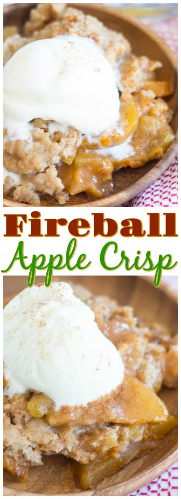Fireball Apple Crisp recipe image thegoldlininggirl.com pin 3