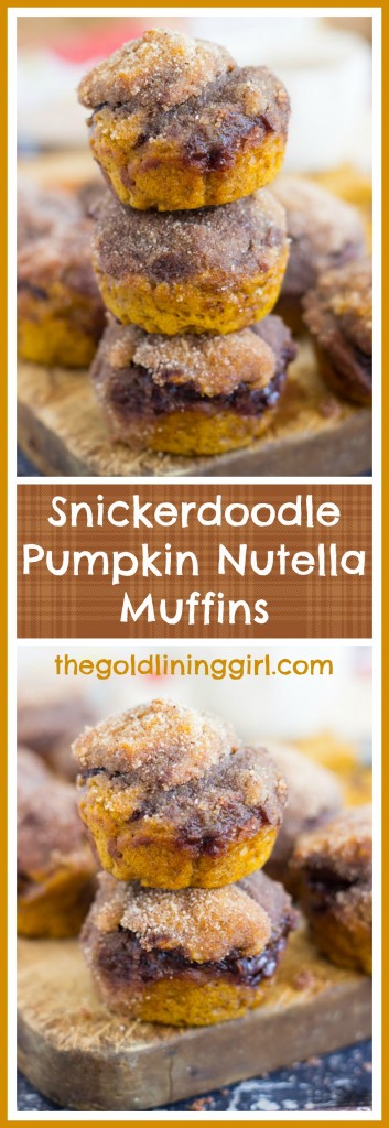Snickerdoodle Pumpkin Nutella Muffins pin