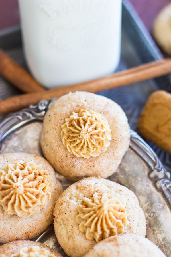 Snickerdoodle Thumbprint Cookies by The Gold Lining Girl