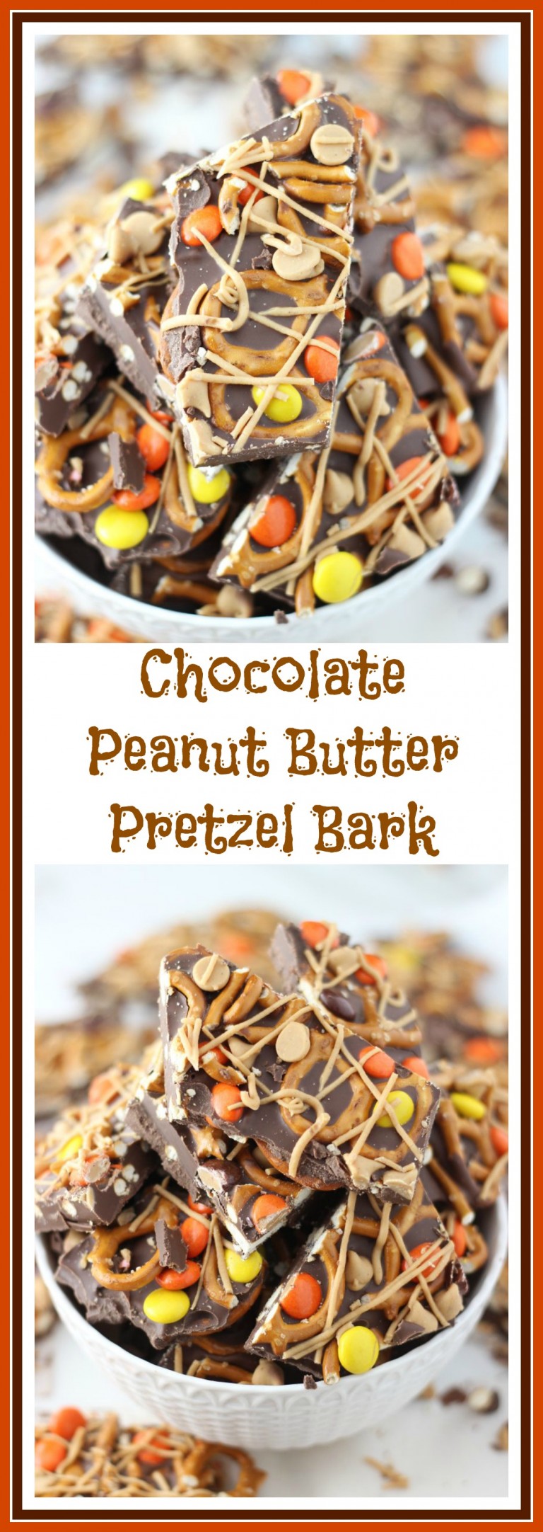 Chocolate Peanut Butter Pretzel Bark