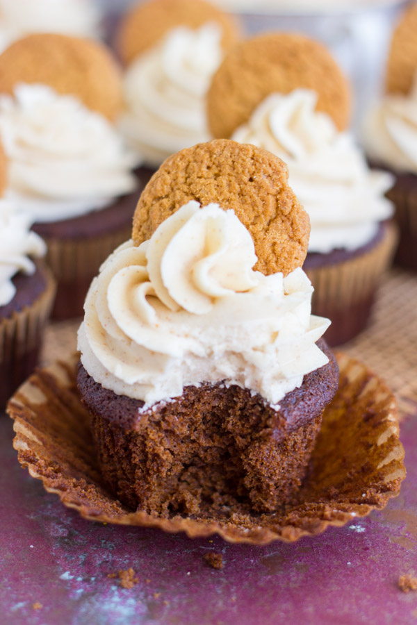 Gingerbread Latte Cupcakes with Brown Butter Buttercream