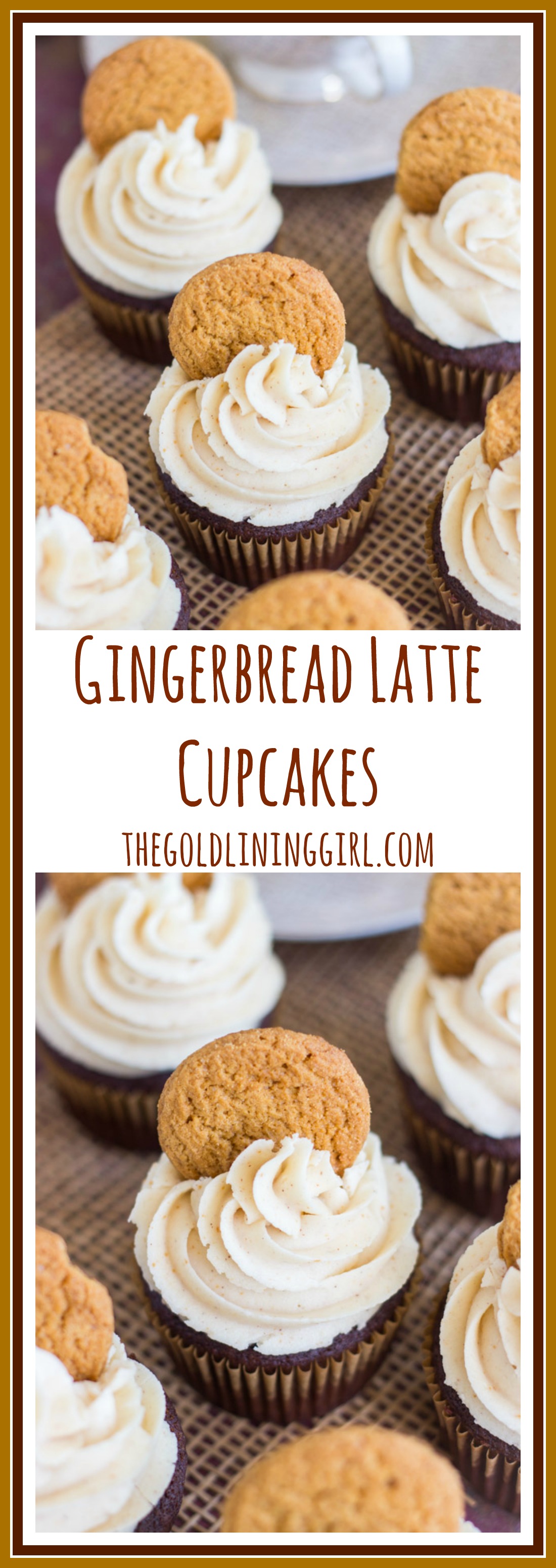 Gingerbread Latte Cupcakes with Brown Butter Buttercream