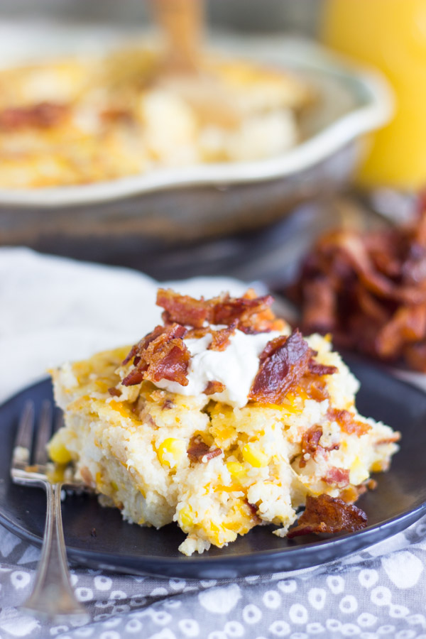 Cheesy Grits Casserole with Bacon and Corn (13)