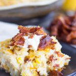 Cheesy Grits Casserole with Bacon and Corn