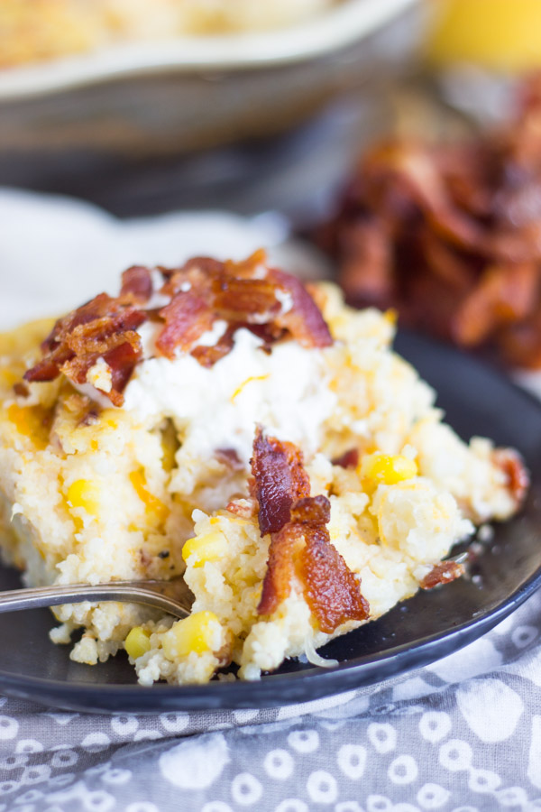 Cheesy Grits Casserole with Bacon and Corn (16)