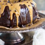 The Easiest Dark Chocolate Peanut Butter Bundt Cake
