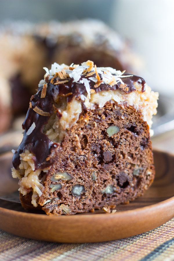 Chocolate Bundt Cake with Cream Cheese Filling - Low Carb & Gluten Free