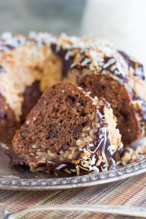 Easy German Chocolate Bundt Cake Recipe - The Gold Lining Girl