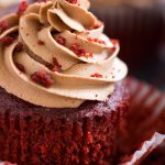 Nutella-Filled Red Velvet Cupcakes with Nutella Buttercream
