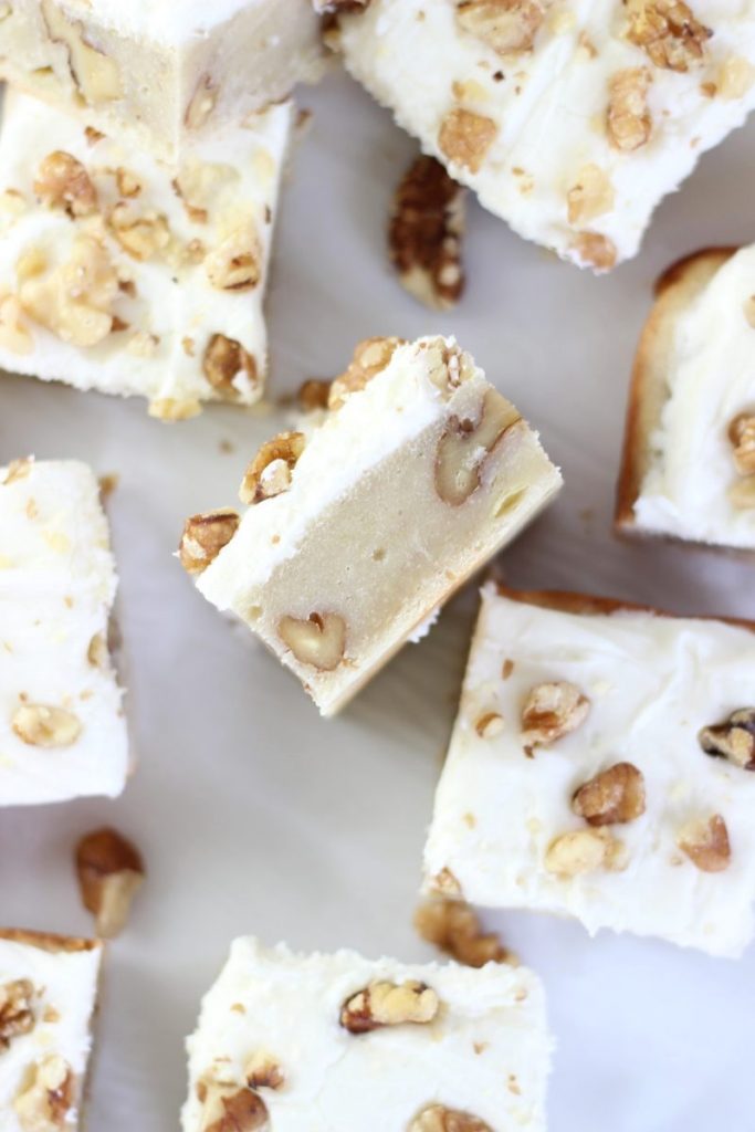 banana walnut blondies with cream cheese frosting 14