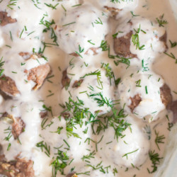 Swedish Meatballs with Creamy Dill Sauce Recipe