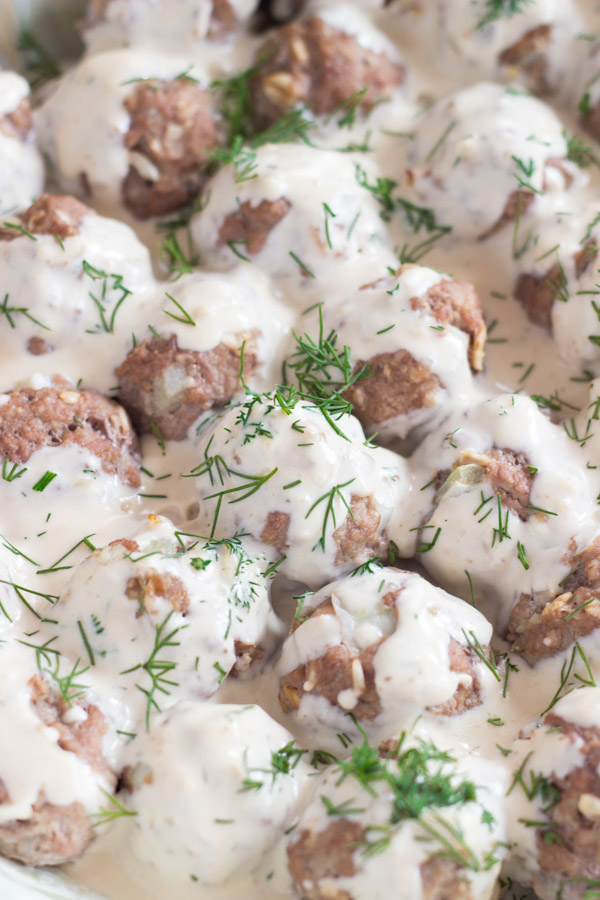 Swedish Meatballs with Creamy Dill Sauce Recipe