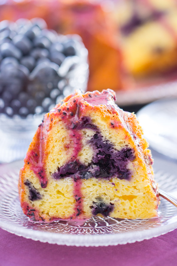 Blueberry Bundt Cake with Blueberry Glaze image thegoldlininggirl (15)