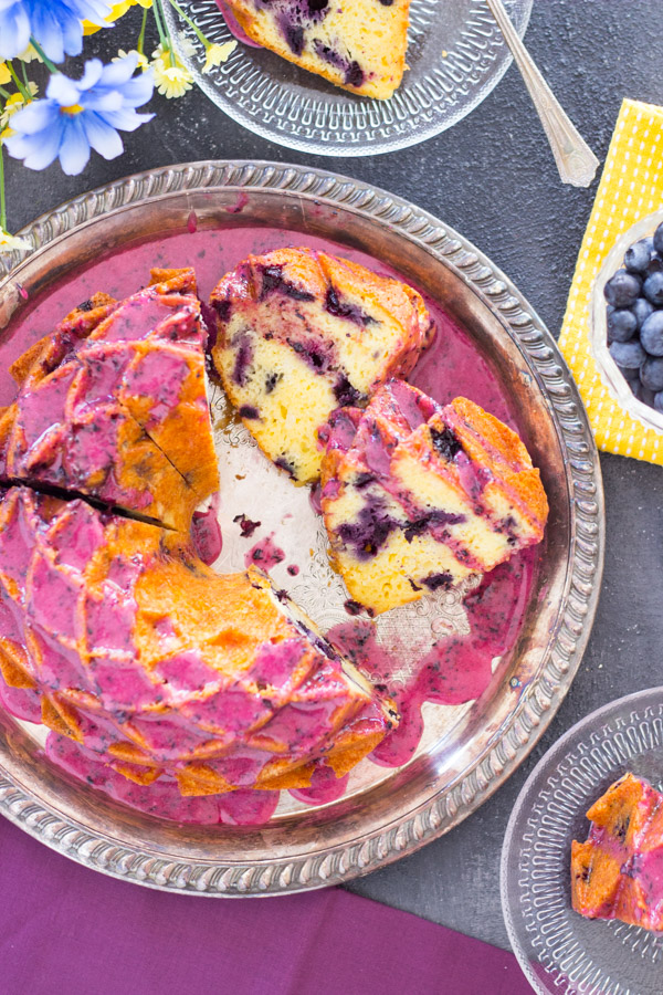 Blueberry Bundt Cake with Blueberry Glaze image thegoldlininggirl (21)