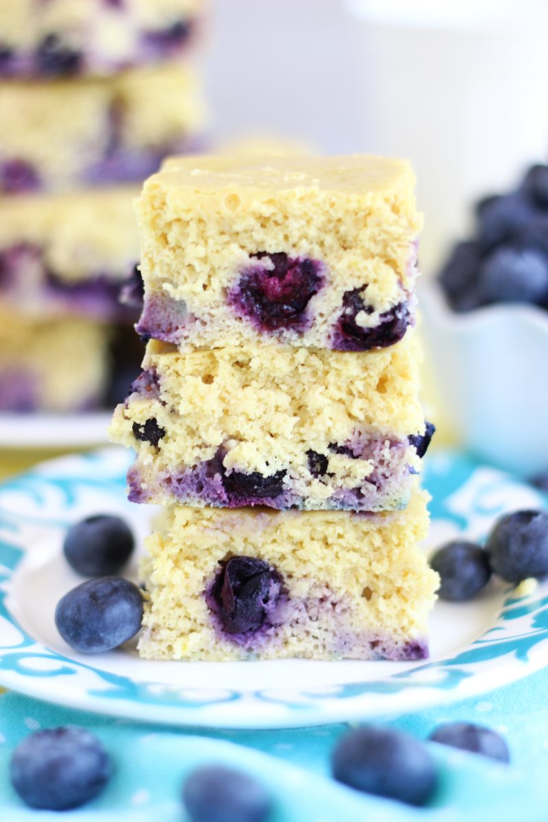 Quick & Easy Lemon Blueberry Protein Bars The Gold Lining Girl