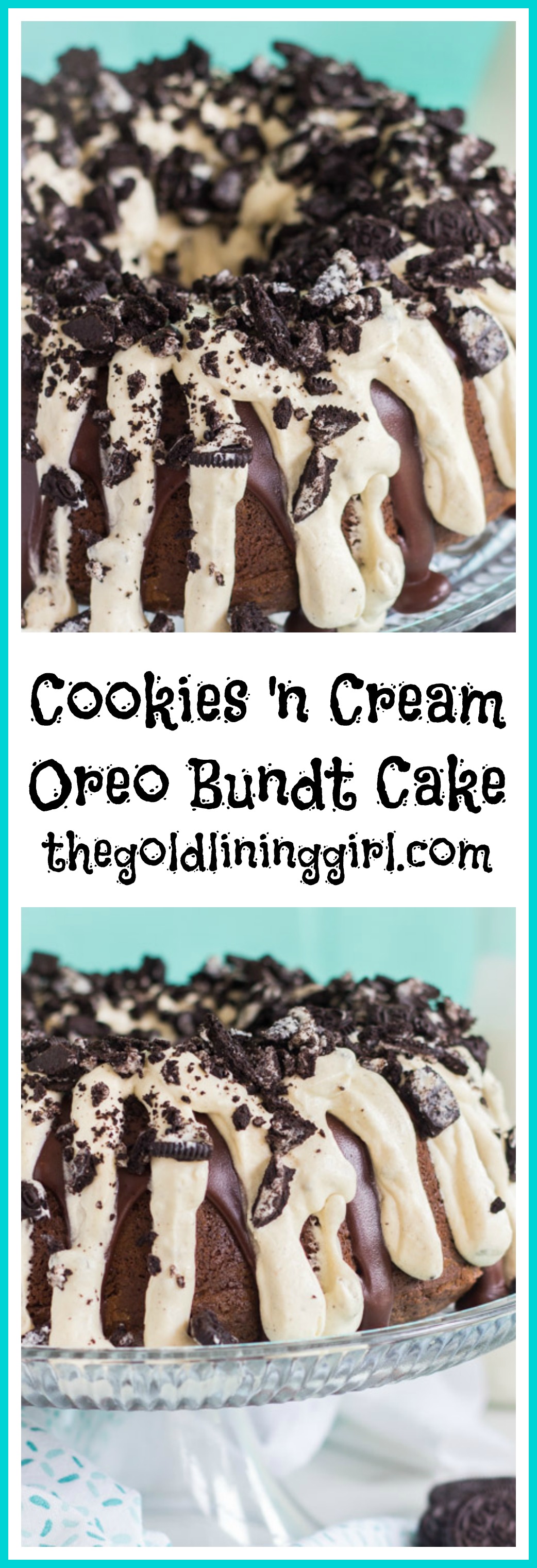 Cookies & Cream Oreo Bundt Cake The Gold Lining Girl