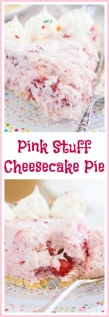 Pink Stuff Cheesecake Pie image thegoldlininggirl pin 2