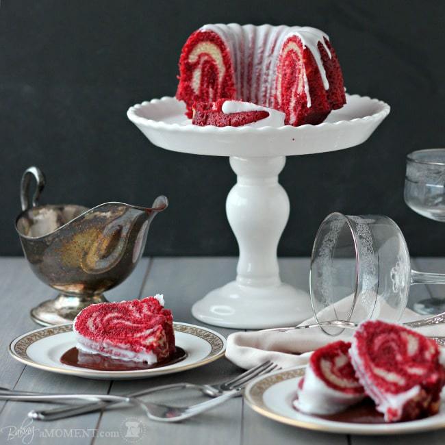 Red Velvet Zebra Bundt Cake Baking a Moment